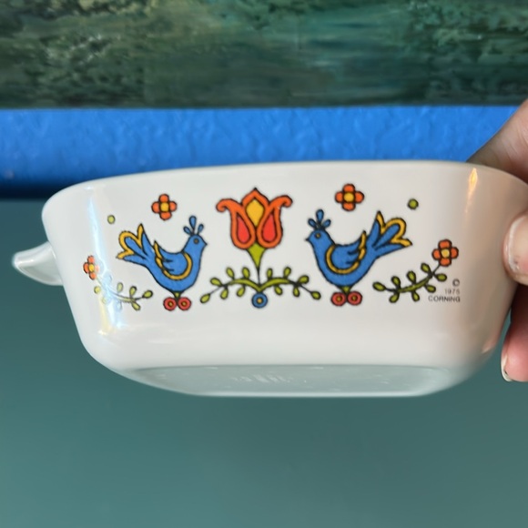 Country Festival Corningware Individual Casserole Dish 1 3/4 cup - Picture 2 of 5